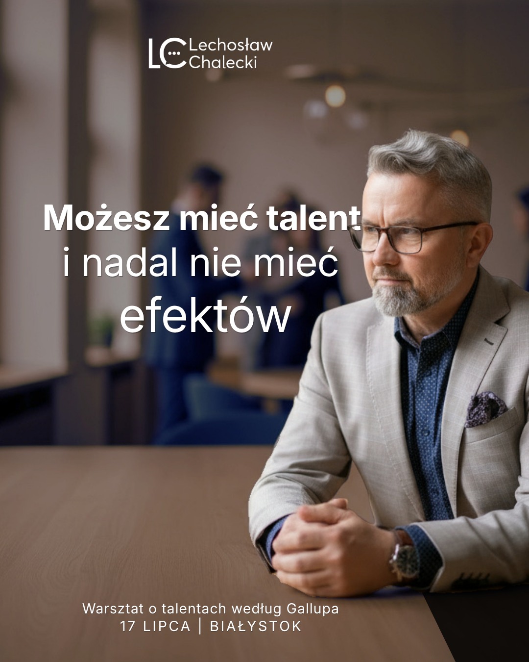 Możesz zasuwać od rana do nocy i dalej nie widzieć sensownych efektów.

To jedna z pułapek związanych z talentami.

Korzystanie z talentów może dawać ogromną energię i poczucie sprawczości.

Ale jeśli nie robisz tego świadomie, łatwo wpaść w robienie wielu rzeczy, które wcale nie prowadzą do tego, co naprawdę ważne.

Talent to potencjał.

Mocną stroną staje się dopiero wtedy, gdy zaczynasz go rozumieć i używać dojrzale.

Właśnie temu poświęcony jest warsztat o dojrzałych talentach według badań Gallupa, który poprowadzę 17 lipca w Białymstoku.

Link do rejestracji znajdziesz na https://fb.me/e/1ZILFlCD05