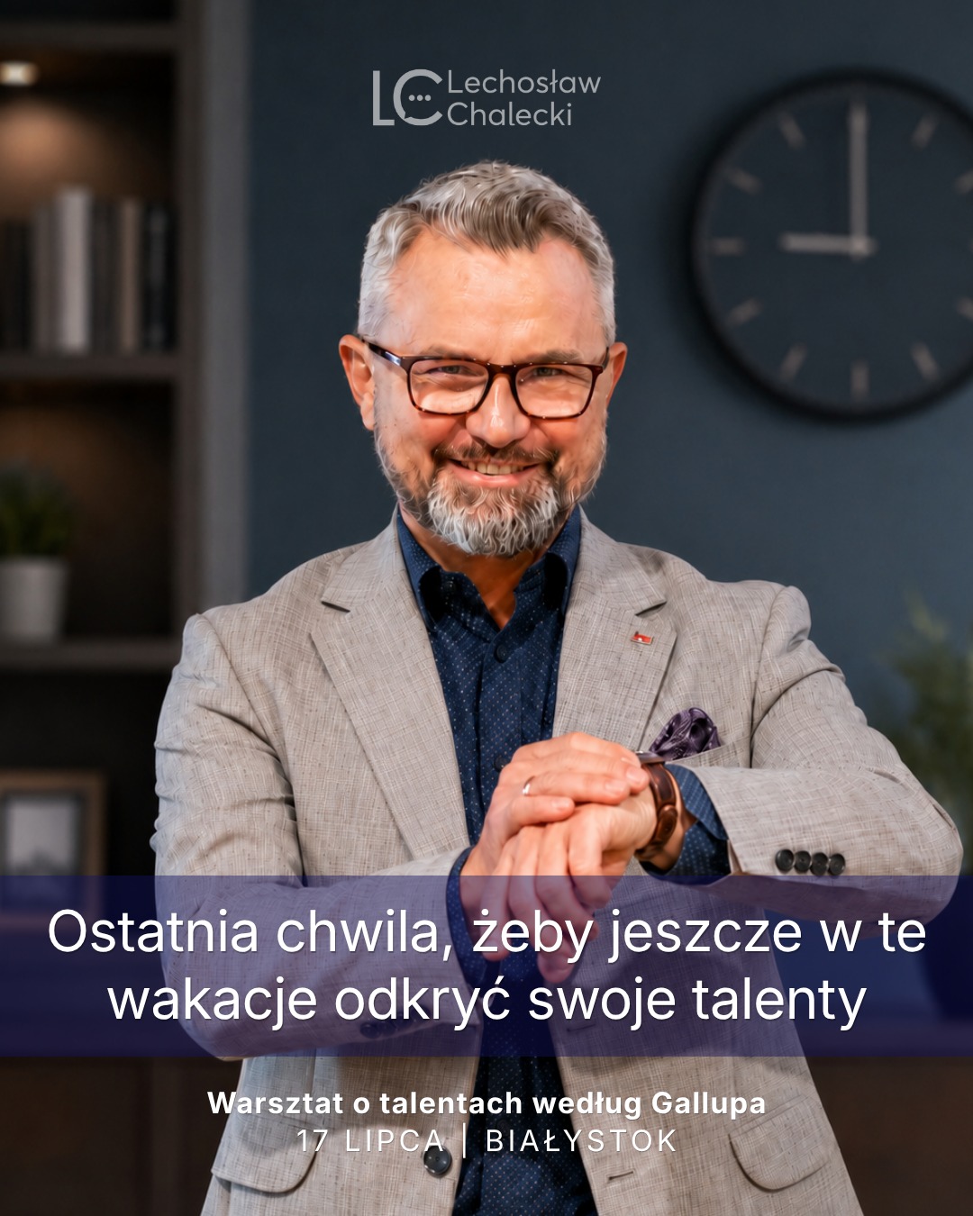 **Dziś ostatni dzień zapisów.**

Zapisz się dziś.

Dziś lub jutro wykonaj indywidualne badanie CliftonStrengths® i odkryj swoje talenty.

W piątek spotkajmy się na warsztacie i zobacz, jak możesz używać ich do realizacji swoich celów.

**Dziś decyzja.**
**Jutro badanie.**
**W piątek konkretna praca na Twoich wynikach.**

Link do rejestracji zostawiam w pierwszym komentarzu.