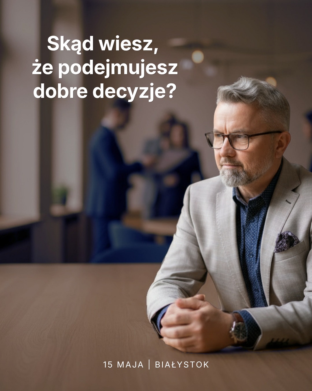 Nie każda trudna decyzja potrzebuje większej ilości danych.Czasem bardziej potrzebujesz lepiej rozumieć siebie:
-w czym jesteś naprawdę najmocniejszy,
- co daje Ci energię,
- a co nadmiernie Cię obciąża.

Właśnie temu będzie poświęcony najbliższy warsztat 15 maja w Białymstoku, poprzedzony badaniem CliftonStrengths® Gallupa.

Jeśli byłeś już u mnie na podobnym warsztacie i wyniosłeś z niego coś ważnego dla siebie, będzie mi miło, jeśli napiszesz w komentarzu, co było dla Ciebie najbardziej wartościowe.

Link do zapisów wrzucam w komentarzu.