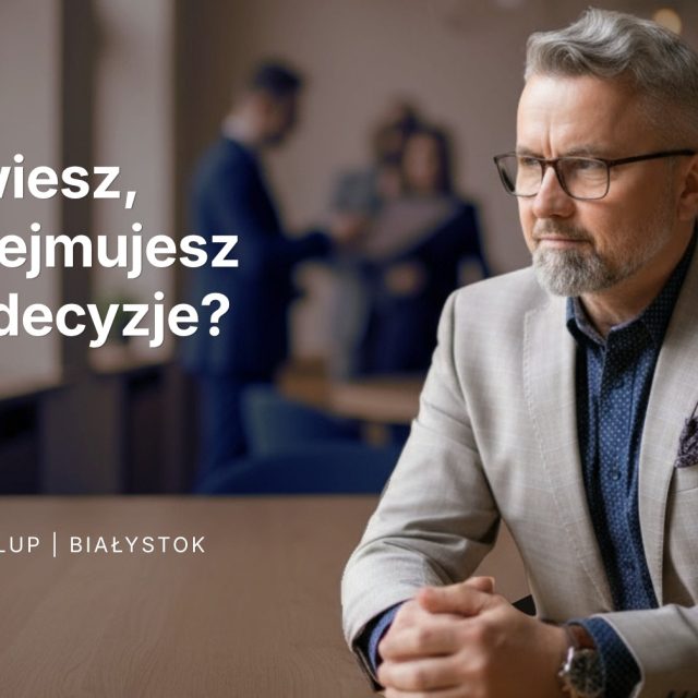 Skąd wiesz, że podejmujesz dobrą decyzję?

Nie każda trudna decyzja potrzebuje więcej danych.
Czasem bardziej potrzebujesz lepiej rozumieć siebie:
w czym jesteś naturalnie najmocniejszy,
co daje Ci energię,
a co niepotrzebnie Cię obciąża i odbiera lekkość działania.

Właśnie temu poświęcony będzie mój najbliższy warsztat 15 maja w Białymstoku.

Przed spotkaniem każdy uczestnik wykona indywidualne badanie talentów CliftonStrengths® Gallupa, a na warsztacie przełożymy wyniki bardzo praktycznie na decyzje, sposób działania i role, które warto brać na siebie.

Jeśli ten temat jest Ci bliski, link do zapisów wrzucam w komentarzu.