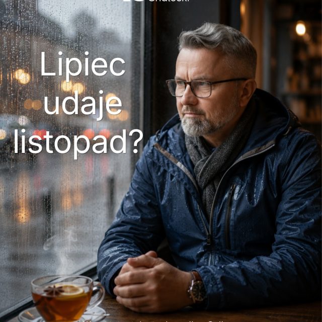 **Lipiec udaje listopad? Gratulacje, pogodo!**

Można się irytować.

Tylko po co?

Irytacja raczej nie wpłynie na pogodę.
Za to całkiem skutecznie może popsuć nastrój jeszcze kilku osobom po drodze.

Skoro aura nie zachęca, to może warto wykorzystać ten czas na coś, co zostanie z Tobą dłużej niż opalenizna.

**17 lipca** możesz lepiej zrozumieć, jakie talenty są Twoim naturalnym potencjałem.

I jak korzystać z nich, aby pogoda, presja czy cudze oczekiwania nie odbierały Ci sprawczości.

Poza konkretną pracą z Twoimi talentami zapewniamy kawę, ciepłą herbatę i kanapki.

Skoro lipiec robi za listopad, będziemy przygotowani. :)

Link do rejestracji zostawiam w pierwszym komentarzu.